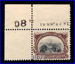 Momen Us Stamps #298 Corner Margin Mint Og Nh Vf Lot #93802