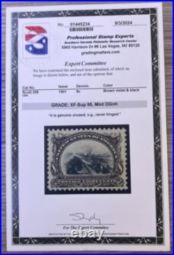 Momen Us Stamps #298 Mint Og Nh Pse Graded Cert Xf-sup 95 Lot #92141-11