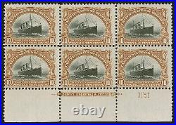 Momen Us Stamps #299 Intact Plate Block Of 6 Mint Og 2vlh/4nh Lot #93970-22