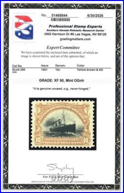 Momen Us Stamps #299 Mint Og Nh Pse Graded Cert Xf-90 Lot #98370 Momen Us Stamps #299 Mint Og Nh Pse Graded Cert Xf-90 Lot #98370