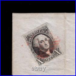 Momen Us Stamps #2 Imperf Used On Cover Lot #94248