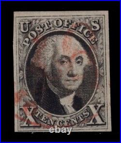 Momen Us Stamps #2 (a) Double Transfer Imperf Used Lot #85747