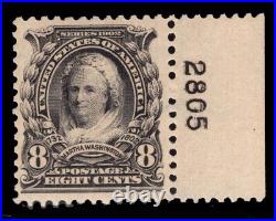 Momen Us Stamps #306 Plate Single Mint Og Nh Vf+ Lot #87387
