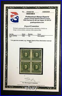 Momen Us Stamps #309 Mint Og Nh Xf Pse Cert Lot #91790