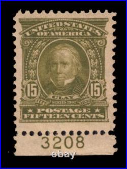 Momen Us Stamps #309 Plate Single Mint Og Lh Vf Jumbo Lot #90644