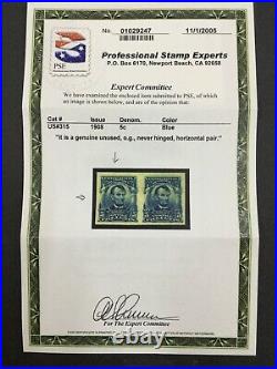 Momen Us Stamps #315 Mint Og Nh Xf-sup Pse Cert Lot #75784