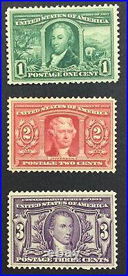 Momen Us Stamps #323-325 Mint Og Nh Vf+ Lot #76443