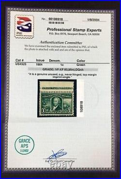 Momen Us Stamps #323 Mint Og Nh Pse Graded Cert Vf/xf-85 Lot #89038
