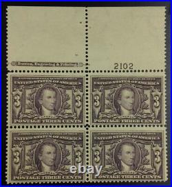 Momen Us Stamps #325 Plate Block Mint Og Nh Lot #73094