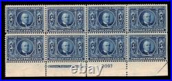Momen Us Stamps #326 Intact Plate Block Of 8 Mint Og Nh Lot #98547