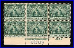 Momen Us Stamps #328 Plate Block Of 6 Mint Og 5nh/1lh Lot #91349