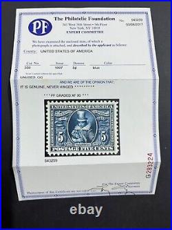 Momen Us Stamps #330 Mint Og Nh Pf Graded Cert Xf-90 Lot #88130