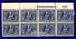 Momen Us Stamps #330 Plate Block Of 8 Mint Og H Lot #92987