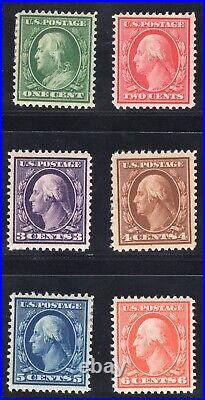 Momen Us Stamps #331-336 Mint Og H Vf+ Lot #78335