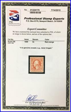 Momen Us Stamps #336 Mint Og Nh 2 Pse Certs Vf/xf Lot #93203
