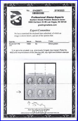Momen Us Stamps #337 Mint Og Nh Pse Cert Vf Lot #92261