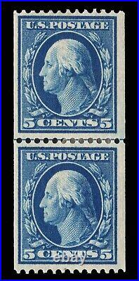 Momen Us Stamps #351 Coil Line Pair Mint Og H Lot #92053