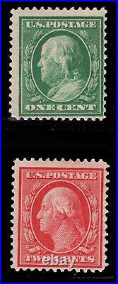Momen Us Stamps #357-358 Blue Paper Mint Og H Lot #83718
