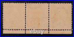 Momen Us Stamps #358 Blue Paper Plate Imprint Strip Of 3 Mint Og Nh Lot #92800