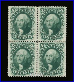 Momen Us Stamps #35 Intact Block Of 4 Mint Og H Lot #91318