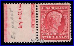 Momen Us Stamps #369 Blue Paper Mint Og Lh Vf Lot #91447