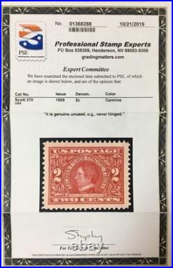 Momen Us Stamps #370 Mint Og Nh Pse Graded Cert Xf-sup 95j Lot #96767