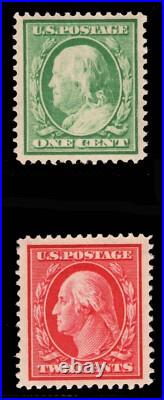 Momen Us Stamps #374-375 Mint Og Nh Xf+ Lot #90435