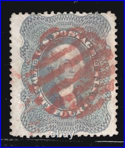 Momen Us Stamps #37 Red Grid Cancel Used Vf Lot #80017