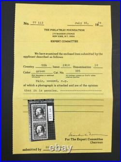 Momen Us Stamps #385 Coil Pair Mint Og Nh Xf Pf Cert Lot #72765 Momen Us Stamps #385 Coil Pair Mint Og Nh Xf Pf Cert Lot #72765