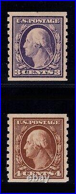 Momen Us Stamps #394-395 Mint Og H Vf+ Lot #86613