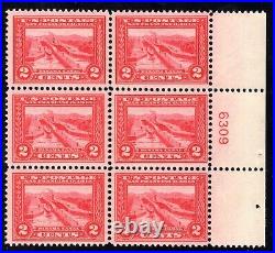 Momen Us Stamps #398 Intact Plate Block Of 6 Mint Og Nh Lot #91943