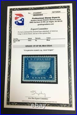 Momen Us Stamps #399 Mint Og Nh Pse Graded Cert Vf/xf-85 Lot #92504