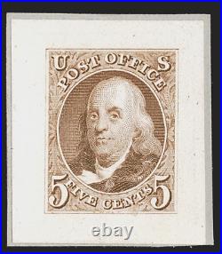 Momen Us Stamps #3p2 Small Die Proof On Wove From Roosevelt Album Lot #92113