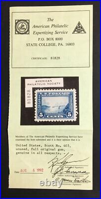 Momen Us Stamps #403 Mint Og Nh Vf/xf Pf & Aps Certs Lot #90129