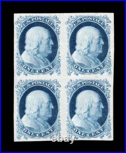 Momen Us Stamps #40p3 Block Of 4 Plate Bproof On India Vf Lot #95296