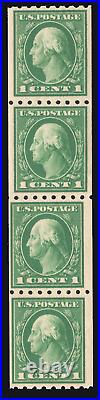Momen Us Stamps #410 Coil Strip Paste-up Mint Og Nh Lot #79855