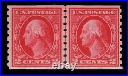 Momen Us Stamps #413 Coil Line Pair Mint Og Vlh Pse Cert Lot #85347