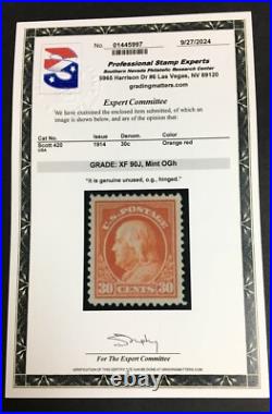 Momen Us Stamps #420 Mint Og Lh Pse Graded Cert Xf-90j Lot #92515 Momen Us Stamps #420 Mint Og Lh Pse Graded Cert Xf-90j Lot #92515