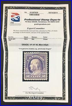Momen Us Stamps #421 Mint Og Lh Pse Graded Cert Vf/xf-85 Lot #85896