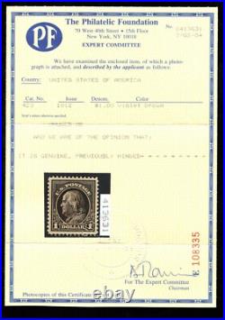 Momen Us Stamps #423 Mint Og Lh Vf+ Pf Cert Lot #92589