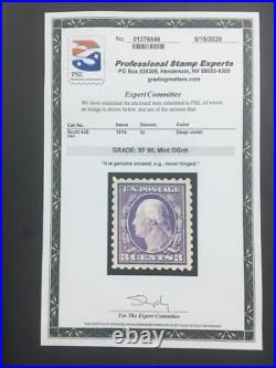 Momen Us Stamps #426 Mint Og Nh Pse Graded Cert Xf-90 Lot #70527