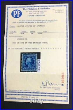 Momen Us Stamps #428 Mint Og Nh Xf Pf Cert Lot #90122