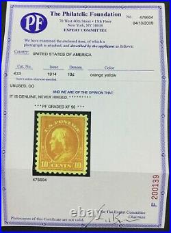 Momen Us Stamps #433 Mint Og Nh Pf Graded Cert Xf-90 Lot #72241