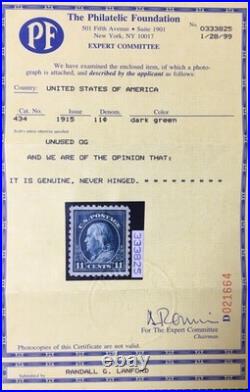 Momen Us Stamps #434 Mint Og Vvlh Pse Graded Cert Sup-98 Lot #96772