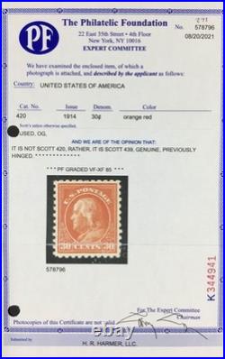 Momen Us Stamps #439 Mint Og Lh Pf Graded Cert Vf/xf-85 Lot #96209 Momen Us Stamps #439 Mint Og Lh Pf Graded Cert Vf/xf-85 Lot #96209