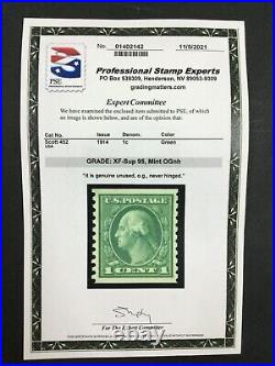 Momen Us Stamps #452 Mint Og Nh Pse Graded Cert Xf-sup 95 Lot #74463