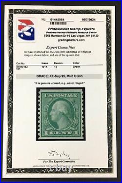 Momen Us Stamps #452 Mint Og Nh Pse Graded Cert Xf-sup 95 Lot #92456