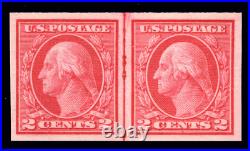 Momen Us Stamps #459 Imperf Line Pair Mint Og Nh Pf Cert Lot #93238
