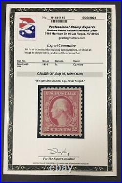 Momen Us Stamps #463 Mint Og Nh Pse Graded Cert Xf-sup 95 Lot #90040