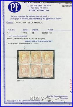 Momen Us Stamps #471 Mint Og Nh Vf Pf Cert Lot #96741